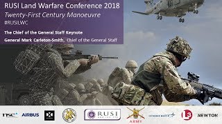 General Mark CarletonSmith Chief of the General Staff RUSI Land Warfare Conference 2018 [upl. by Tu273]