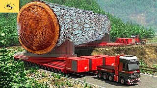 Extreme Dangerous Monster Logging Wood Truck Driving Skills  Powerful Machines And Heavy Machinery [upl. by Hoes]