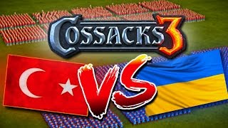 TURKEY vs UKRAINE  4000 SERDIUKS vs 4000 JANISSARYS  Cossacks 3 [upl. by Eed]