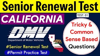 California DMV Senior Renewal Test 2024  DMV Written Test 2024 californiadmvtest [upl. by Najed]