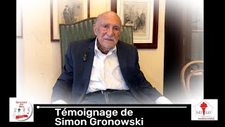 Témoignage de Simon Gronowski le 15 janvier 2024 [upl. by Thoma]