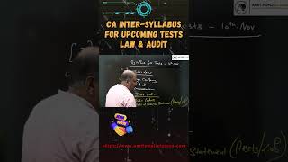 CA InterSyllabus for upcoming TestsLaw amp Audit  CA Amit Popli amitpopliofficial amitpopli4850 [upl. by Omrellug]