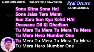 SONA KITNA SONA HAI KARAOKE  Remix Version [upl. by Marashio256]