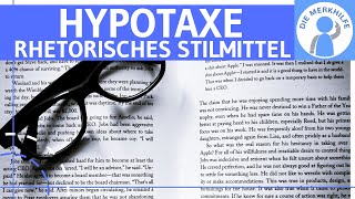 Hypotaxe  Was ist eine Hypotaxe Erklärung Wirkung amp Beispiele  Rhetorisches Stilmittel Figur [upl. by Atsirtal]