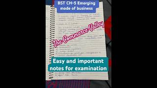 Notes📒📕 of BST chapter 5 Emerging mode of ￼ business shorts education [upl. by Riggs]