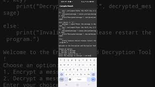 Encryption and decryption tool in python [upl. by Ehrlich416]