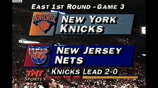 NBA On TNT  Knicks  Nets 1994 Playoffs R1 Game 3 Highlights [upl. by Dor658]