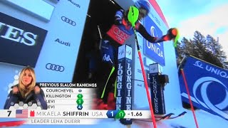 Mikaela Shiffrin  WINNER  Slalom  Lienz  RUN 2  2023 [upl. by Hairas]