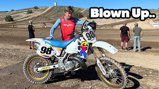 First Time Riding CR 500cc Dirt Bike Gone Wrong [upl. by Huntingdon]