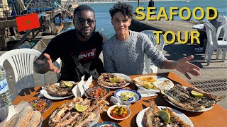 ULTIMATE SEAFOOD TOUR in ESSAOUIRA  Best Fish market in MOROCCO [upl. by Ahsaek]