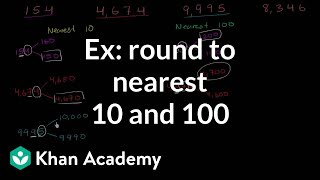 Examples rounding to the nearest 10 and 100  3rd grade  Khan Academy [upl. by Silisav]