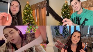 ASMR 2022 Christmas Compilation  Hair Makeup Nail Lashes Measuring amp More realistic sounds [upl. by Skipton]