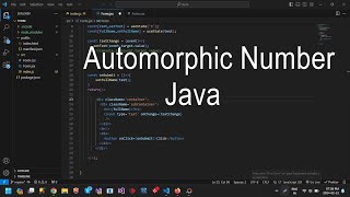 Automorphic Number in Java Hindi Tutorial Using Visual Studio Code Explaination in Hindi [upl. by Affra]