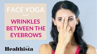 How To Reduce wrinkles between the eyebrows with this 3 minute face yoga sequence [upl. by Eldwun]