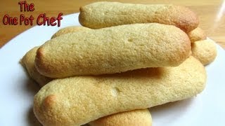 How to make Savoiardi Italian Sponge Finger Biscuits  One Pot Chef [upl. by Maegan]