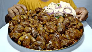 2 Kg Country Chicken Liver MasalaKosha With Roti Eating Challenge  Bengali Food 1 Mukbang [upl. by Eilesor]