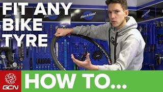 How To Fit Any DifficultToFit Bike Tyre [upl. by Ahtamat483]