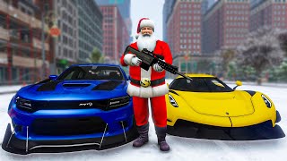 Bad Santa Trolling Cops In GTA 5 RP [upl. by Lyred]