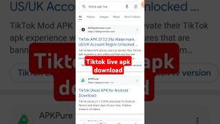 Tiktok live apk download shorts short [upl. by Sonnie]