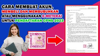 CARA MEMBELI DAN MEMBUBUHKAN  MENGGUNAKAN EMETERAI UNTUK PENDAFTARAN CPNS 2023 [upl. by Nylidnam]