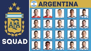 ARGENTINA Squad International Friendlies March 2024  Argentina Squad  FootWorld [upl. by Nnylesor]