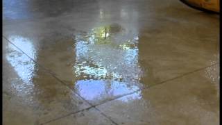 DIY Etch and spot polishing on travertine floor [upl. by Mayne]