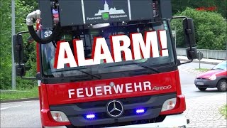 ALARM  Einsatzfahrt amp Hauptübung Feuerwehr Waldenbuch  DRK 2016  Main drill fire brigade [upl. by Loseff]