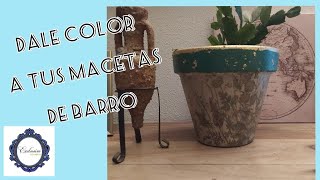 ❤️DIY PINTAR maceta de barro PASO A PASO ❤️ [upl. by Ahtael318]