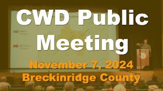 CWD Meeting in Breckinridge County [upl. by Annairdua]