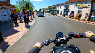 Triumph Trident 660 POV Zard Exhaust  Quickshifter  Busy Ride Through Town 4K [upl. by Eirellam]