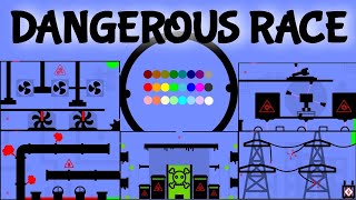 24 Marble Race EP 49 Dangerous Race by Algodoo [upl. by Rundgren924]