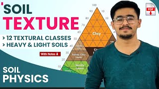 SOIL TEXTURE  12 SOIL TEXURAL CLASSES HEAVY amp LIGHT SOILS soilphysics icarjrf soilscience soil [upl. by Profant743]