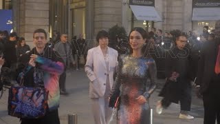 Heart Evangelista attends the Schiaparelli Womenswear Spring Summer 2025  Paris Fashion Week 2024 [upl. by Libb]