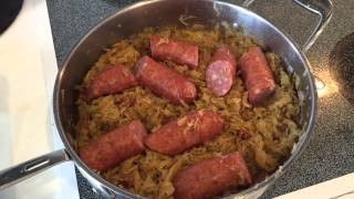 Fried Sauerkraut And Sausage Recipe [upl. by Sirac175]