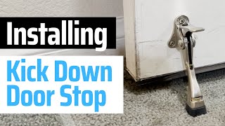 How To Install Kick Down Door Stop on a wooden door [upl. by Acissej]