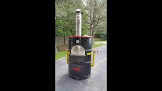 Wood fired pizza oven from 55 gal drum [upl. by Dever676]