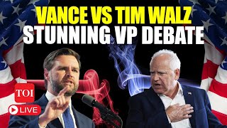 US Vice Presidential Debate LIVE I JD Vance Vs Tim Walz I High Stakes VP Debate I US Election LIVE [upl. by Adnylem]