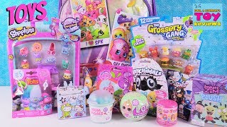 LOL Lil Sisters Disney Trolls Num Noms Shopkins Surprise Backpack Toy Review  PSToyReviews [upl. by Rosenthal]