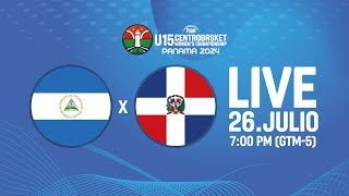 LIVE  Nicaragua v República Dominicana  CENTROBASKET FEMENINO U15  GROUP PHASE [upl. by Annatnom354]