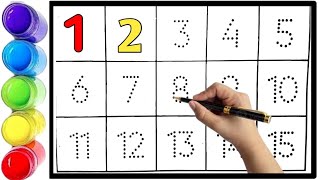 One Two Three 123 1234 Counting 1 to 100 Numbers collection for writing along with dotted line [upl. by Ibur]