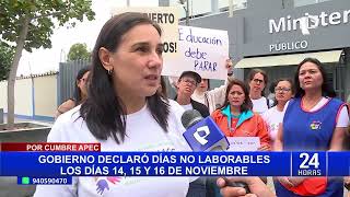 Gremios educativos rechazan suspensión de clases presenciales en Lima y Callao [upl. by Louise]