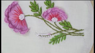 Gorgeous Flower Embroidery Design  Hand Embroidery Pattern art tulipart1407 [upl. by Ecirb]