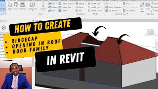 How Model Door Family Create Ridge Cap Open Roof in Revit [upl. by Merth]