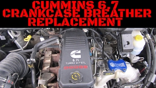 Cummins 67 Crankcase Breather ReplacementInstallation Video [upl. by Nodnorb]