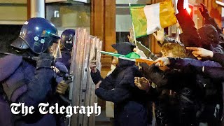 Dublin riots violent clashes with police is worst disorder in decades [upl. by Sheldon293]