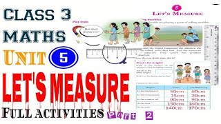 LETS MEASURE class3 maths unit5 part2 full activities new book 2024 studychips [upl. by Langer]