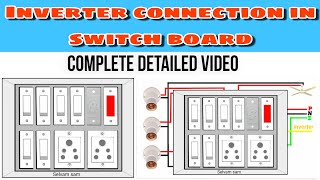 Inverter wiring in switch board l Switch board wiring [upl. by Ameer]