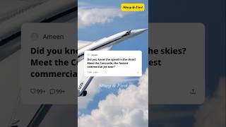 Need speed in the skies Meet the Concorde the fastest jet ever shorts story facts [upl. by Airrej]