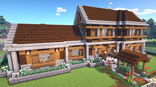 Minecraft How to Build a Large Spruce House Easy Tutorial [upl. by Tiertza280]