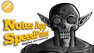 Notes App SpeedPaint  Digital Art Challenge [upl. by Jessi]